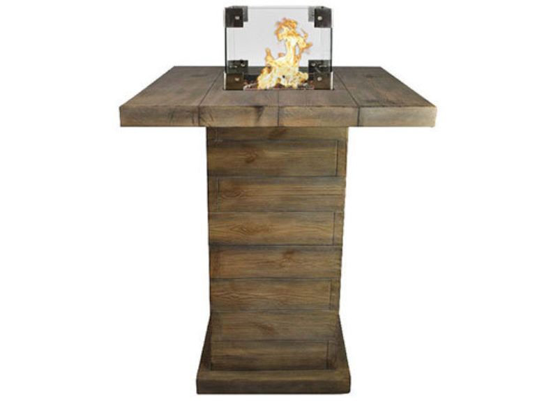 Zeus standing table with gas fire